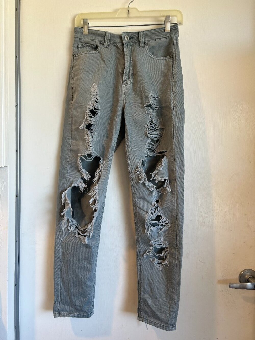 American Eagle Distressed Sage Green Jeans